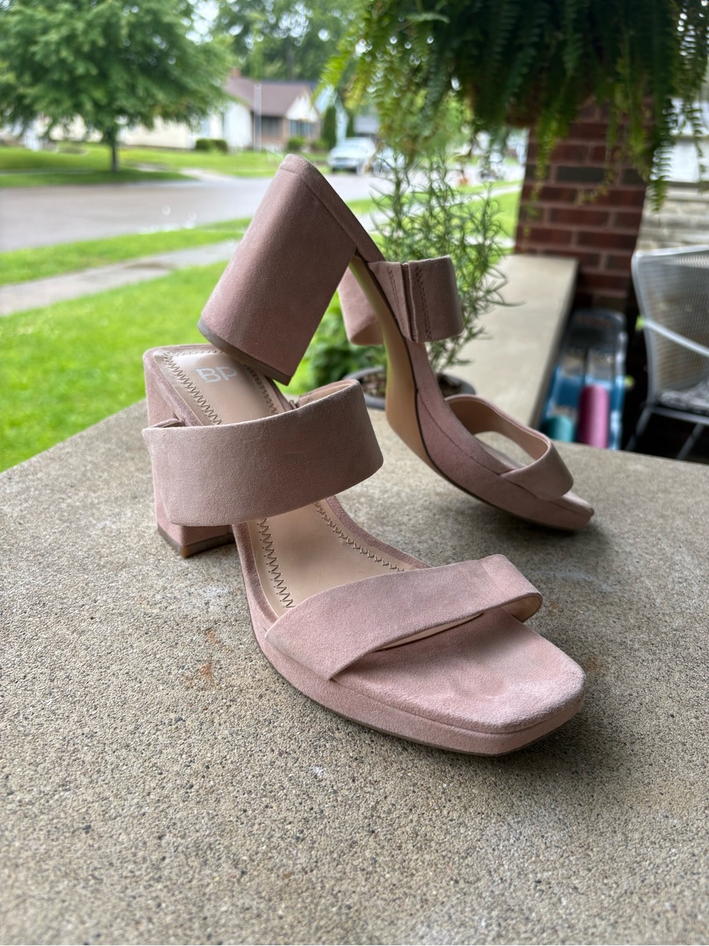BP Block Blush Heel Sandals